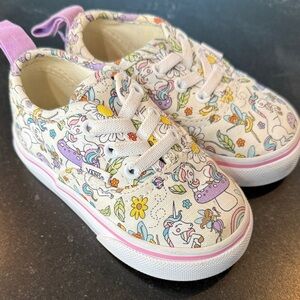 Vans Toddler Unicorn Floral Sneakers | Pink Trim